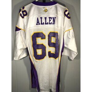 VTG Jared Allen #69 Minnesota Vikings Reebok Authentic Road White Jersey Men XXL